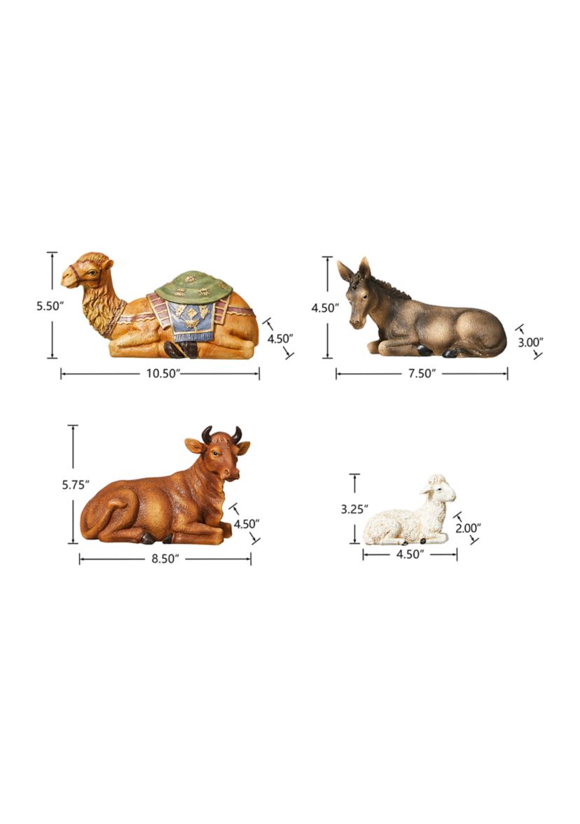12 Piece Oversized Resin Nativity Figurine Set