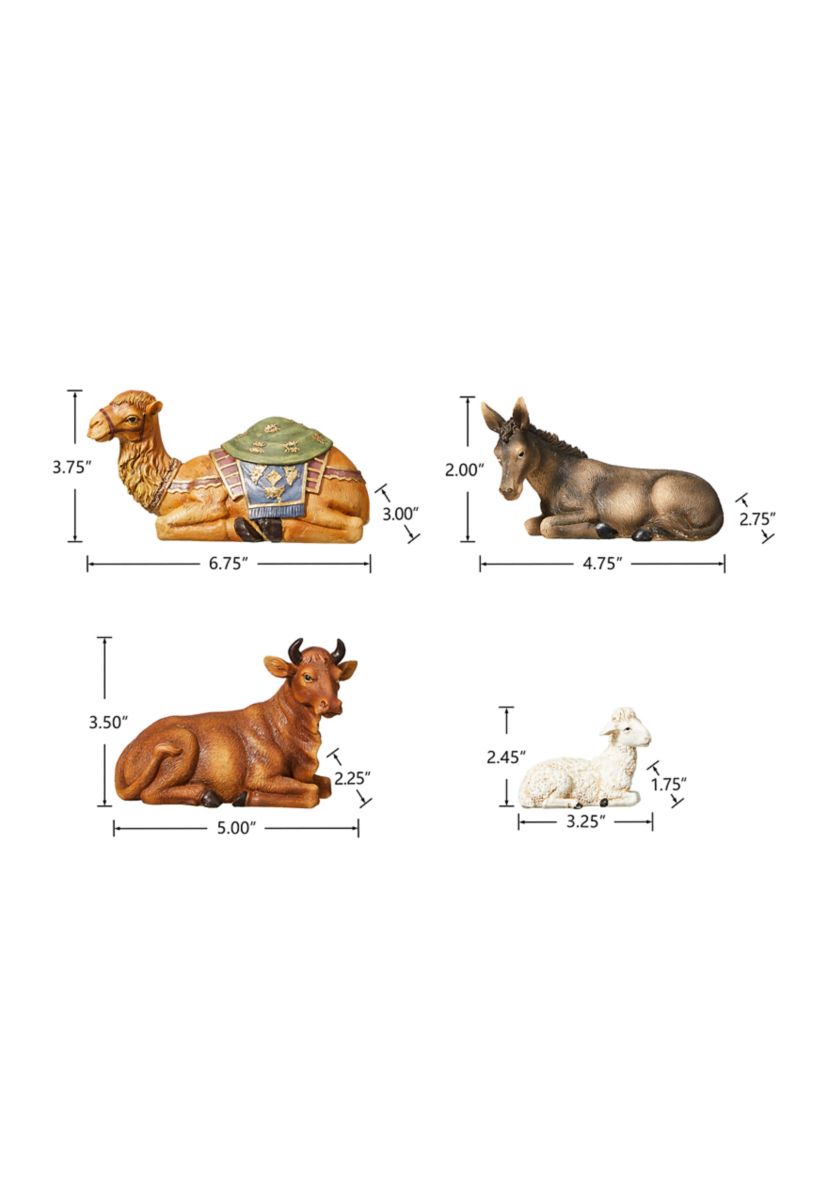 12 Piece Resin Nativity Figurine Set