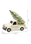 Lighted White Truck Table Décor
