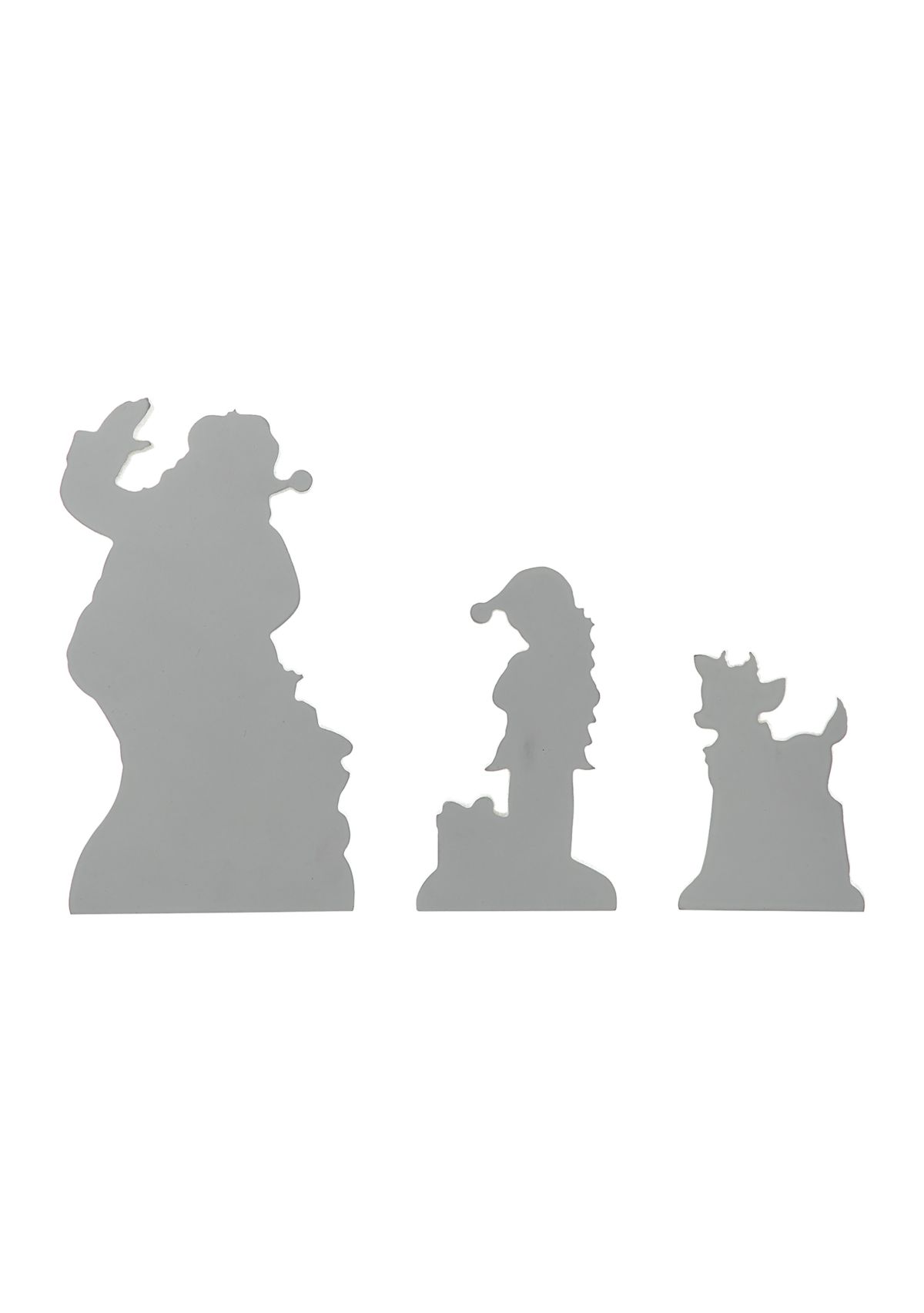 Set of 3 Wooden Christmas Santa, ELF, Reindeer Table Decor