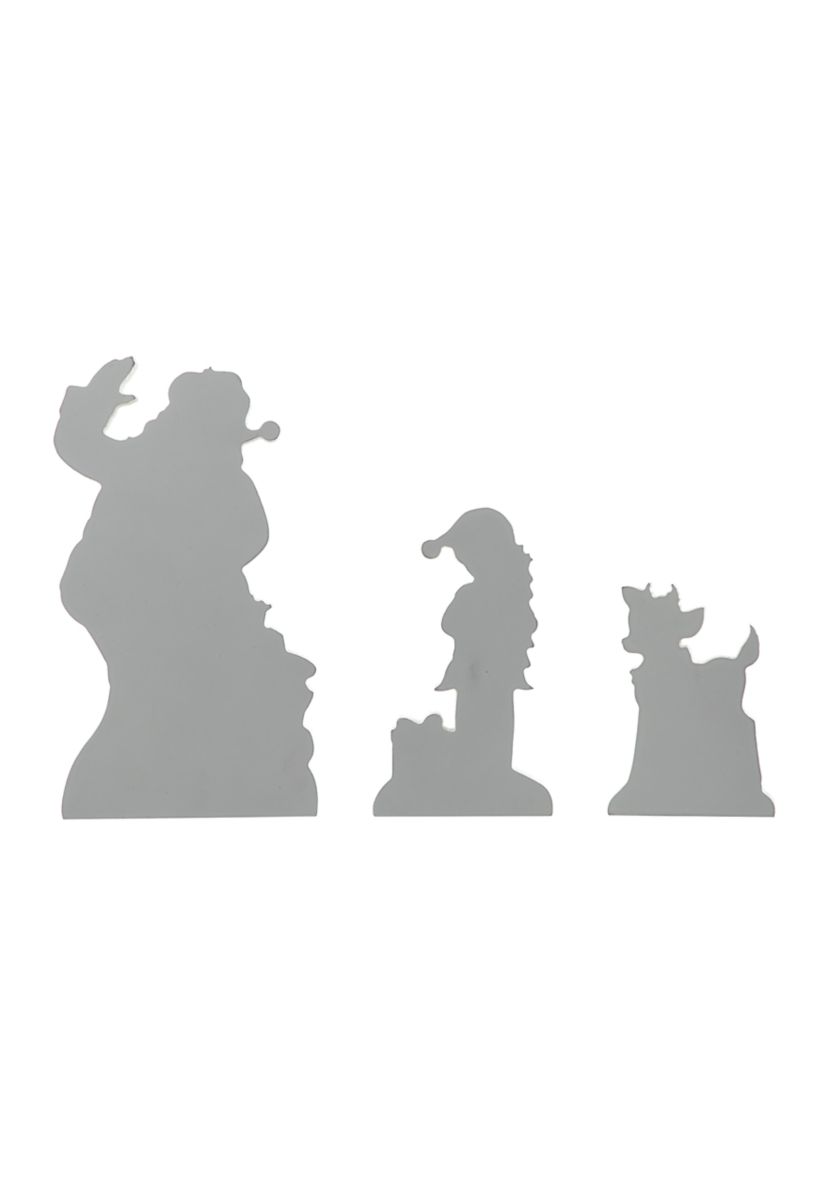 Set of 3 Wooden Christmas Santa, ELF, Reindeer Table Decor