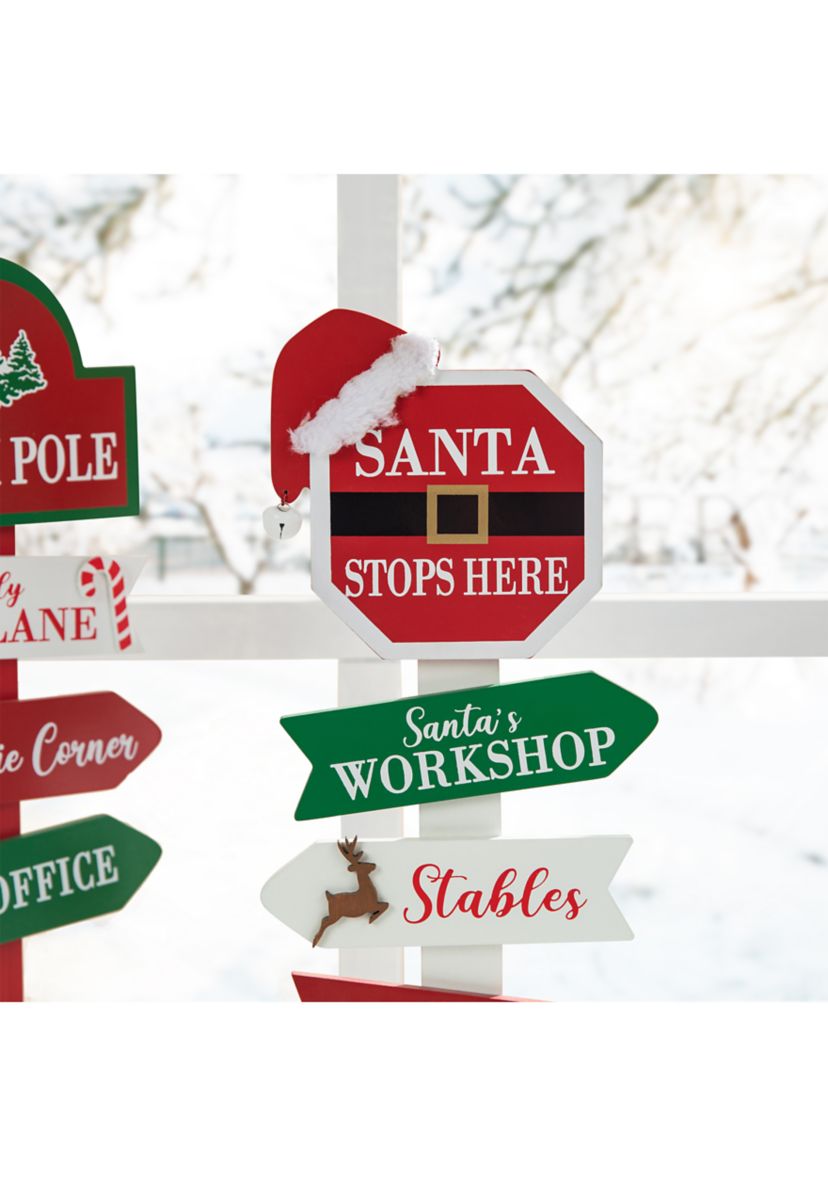 16.5-inchH Set of 2 Christmas Wooden Sign Table Décor