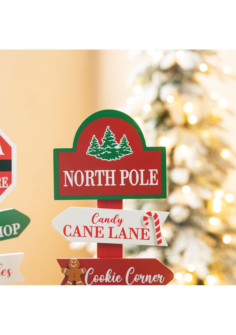 16.5-inchH Set of 2 Christmas Wooden Sign Table Décor