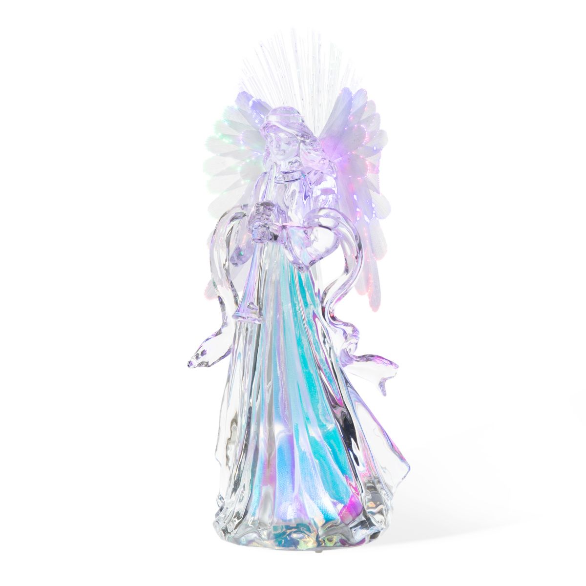 12"H Acrylic LED Color Changing Lighted Tabletop  Angel  Figurine