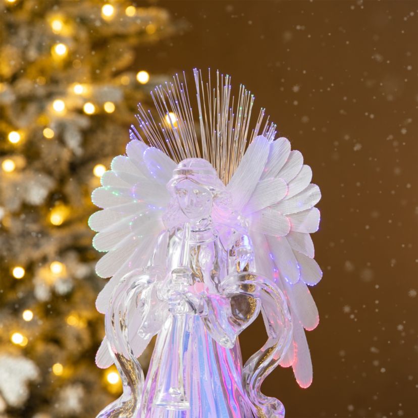 12"H Acrylic LED Color Changing Lighted Tabletop  Angel  Figurine
