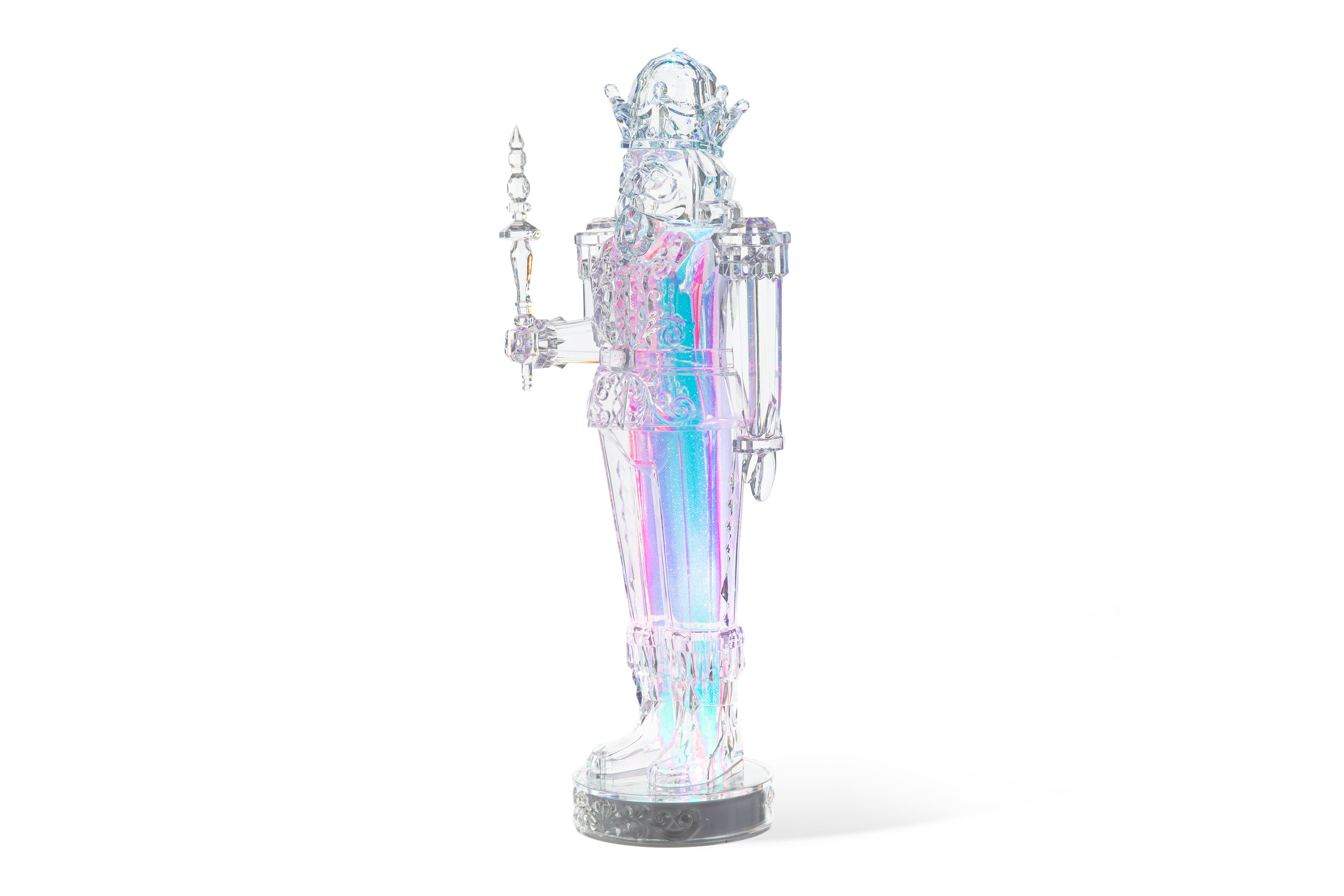 18"H  Acrylic LED Color Changing Lighted Tabletop  Nutcracker  Figurine