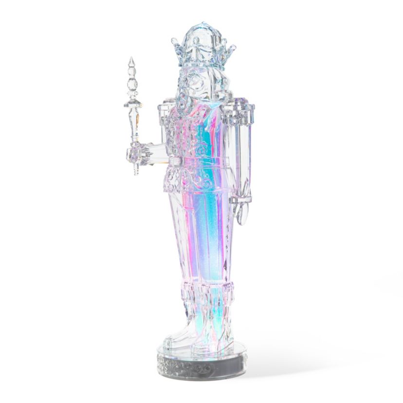 18"H  Acrylic LED Color Changing Lighted Tabletop  Nutcracker  Figurine