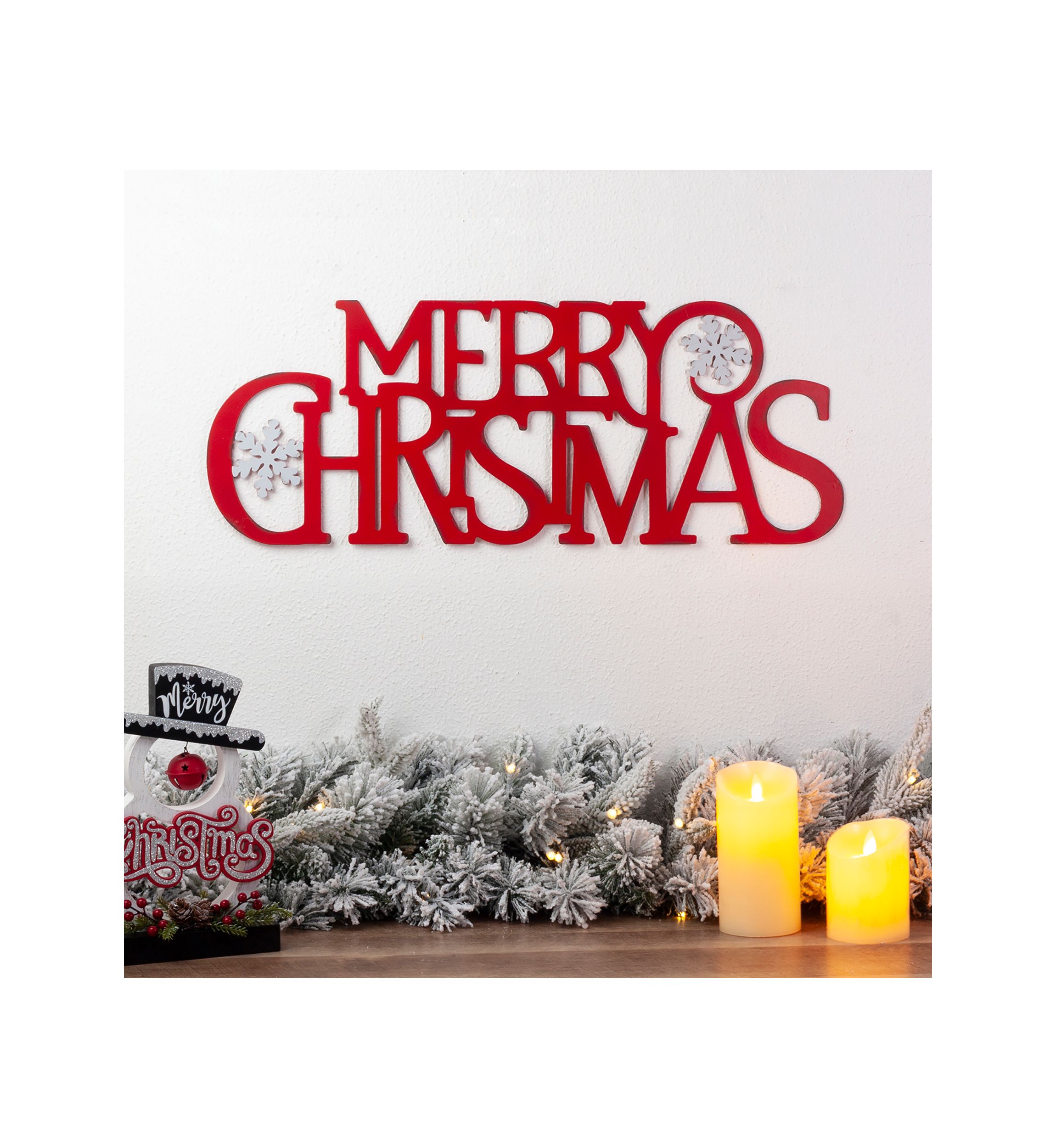 Metal MERRY Christmas Wall Decor