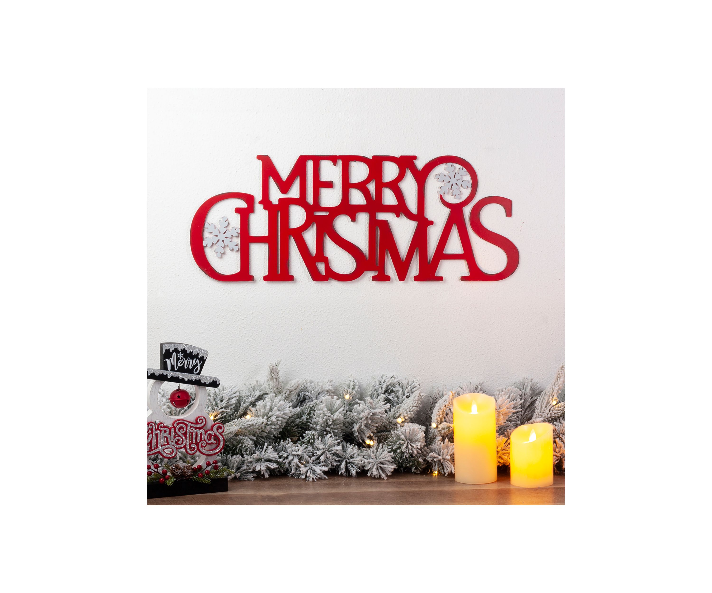 Metal MERRY Christmas Wall Decor