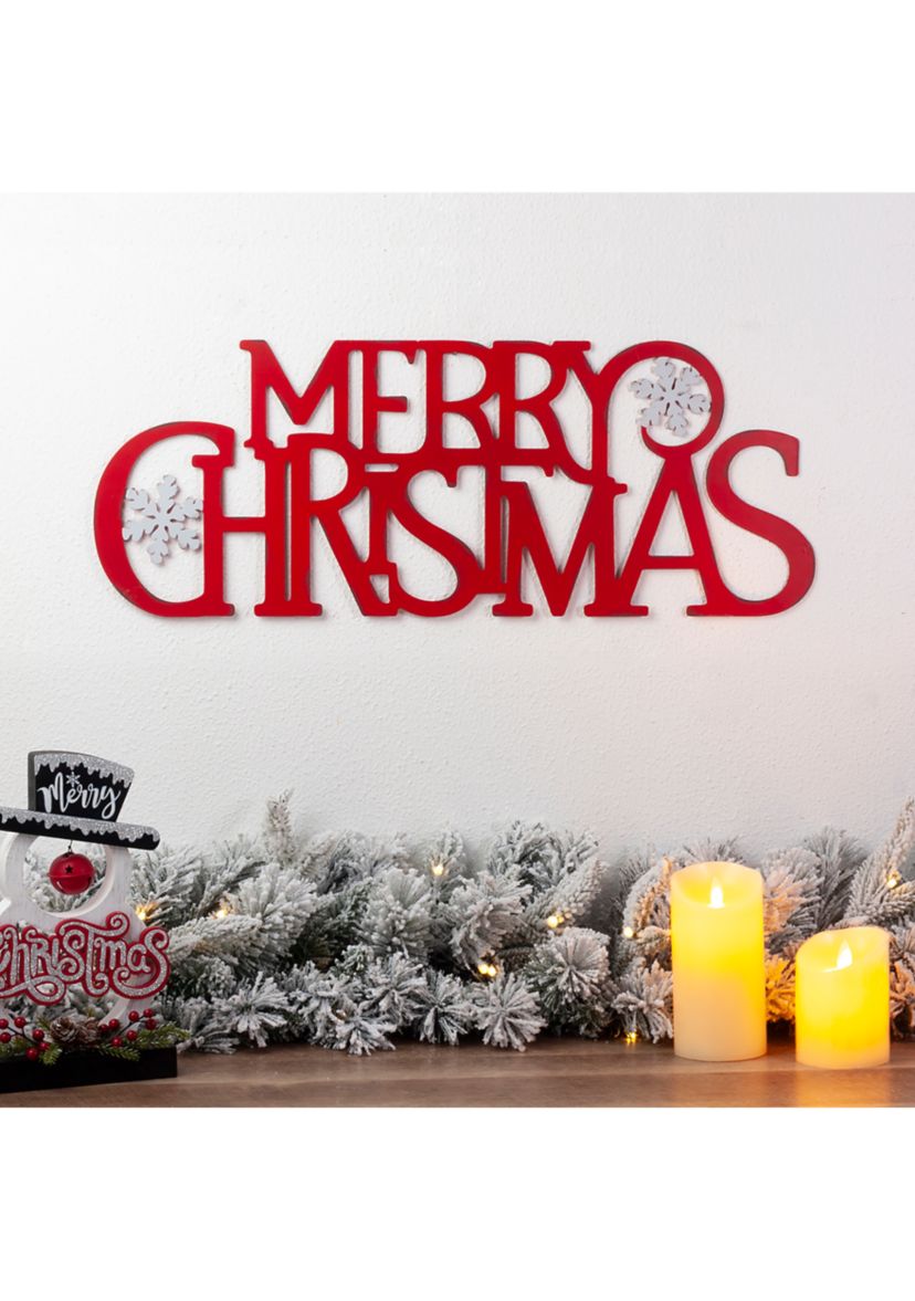 Metal MERRY Christmas Wall Decor