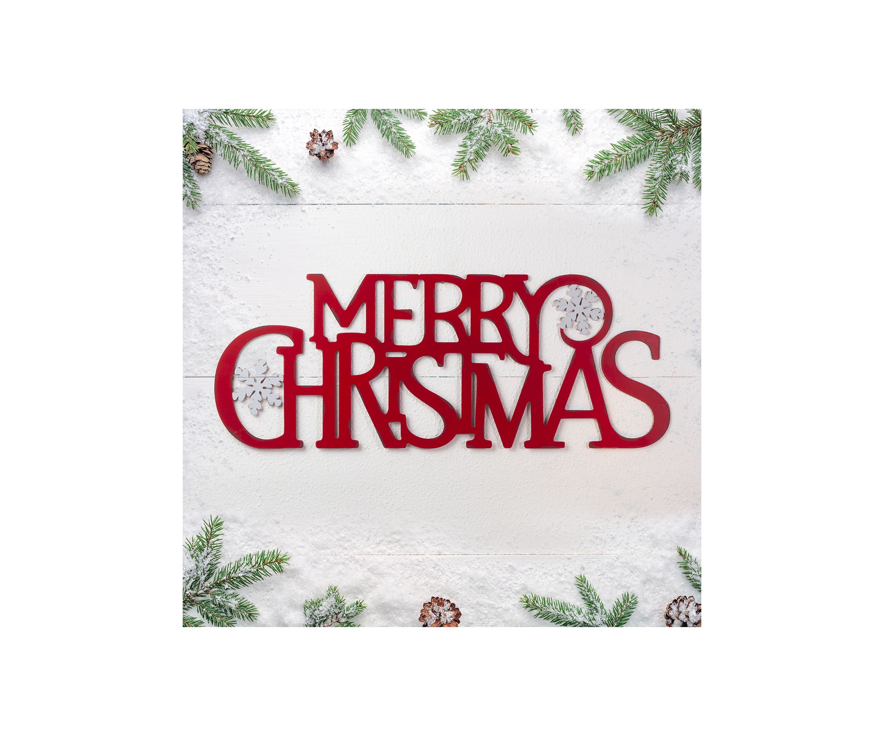Metal MERRY Christmas Wall Decor