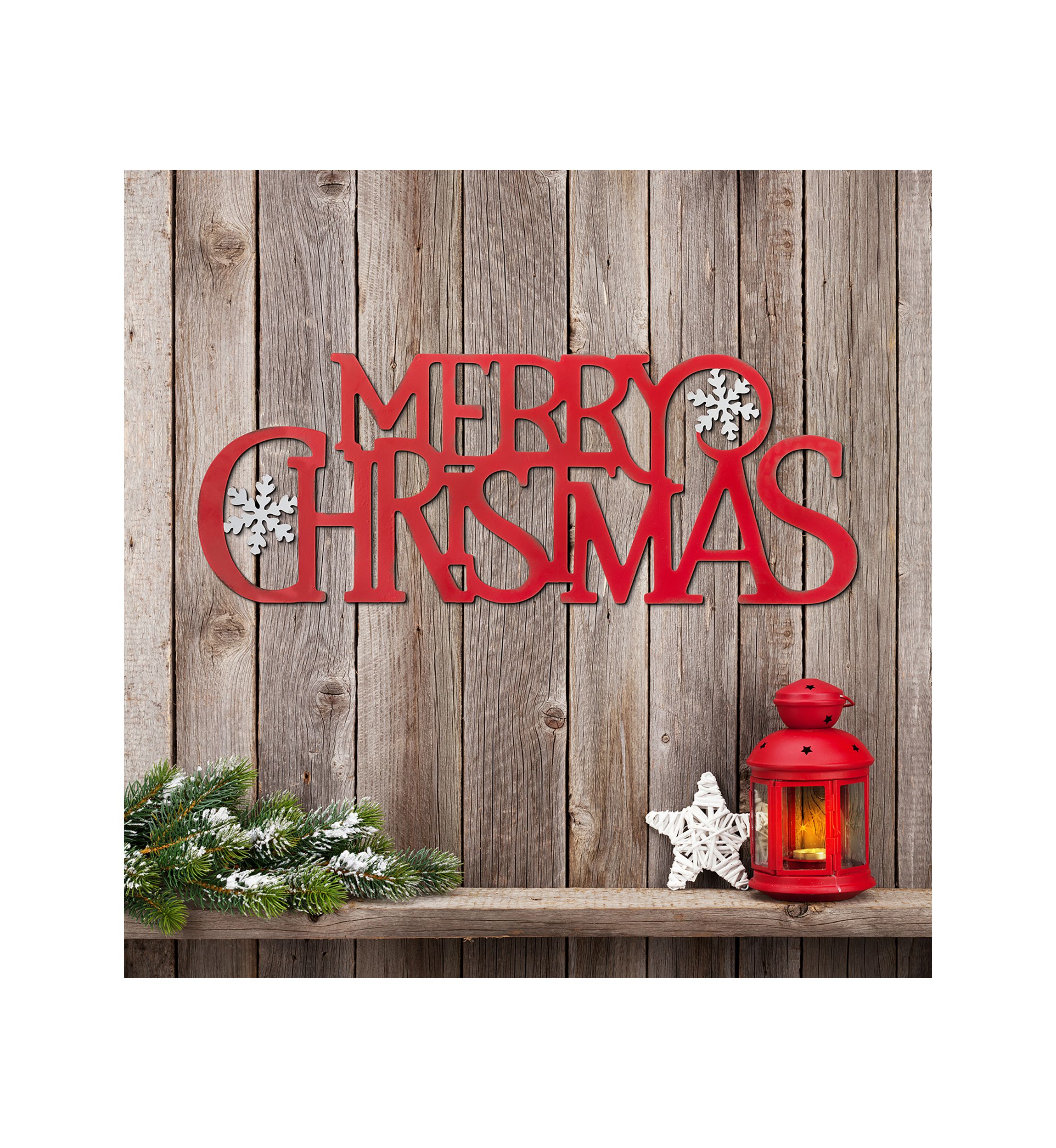Metal MERRY Christmas Wall Decor