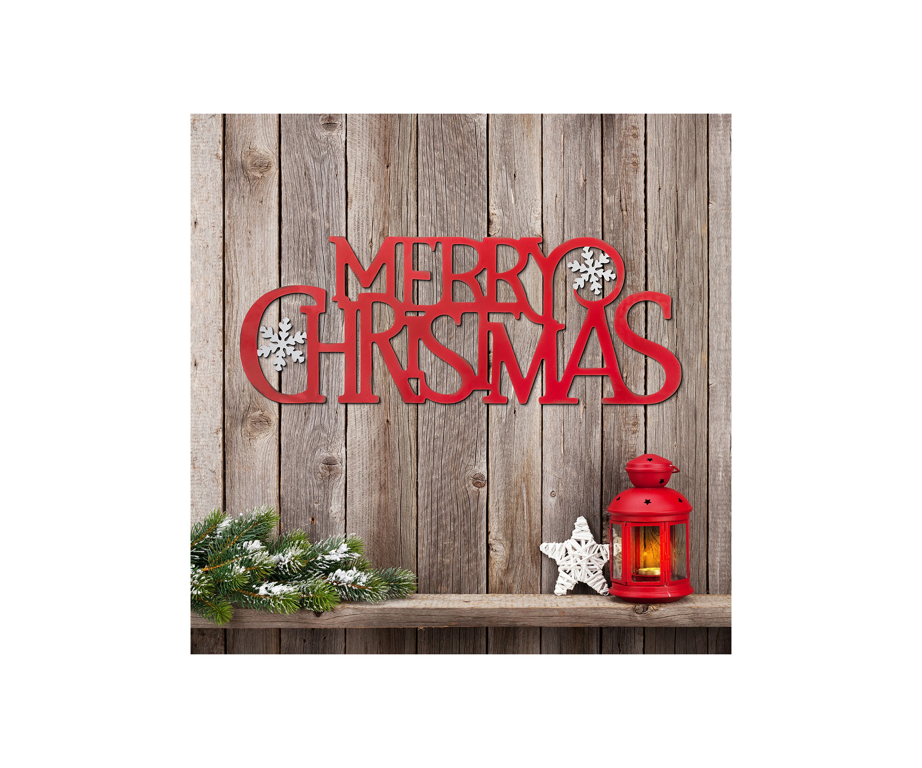 Metal MERRY Christmas Wall Decor