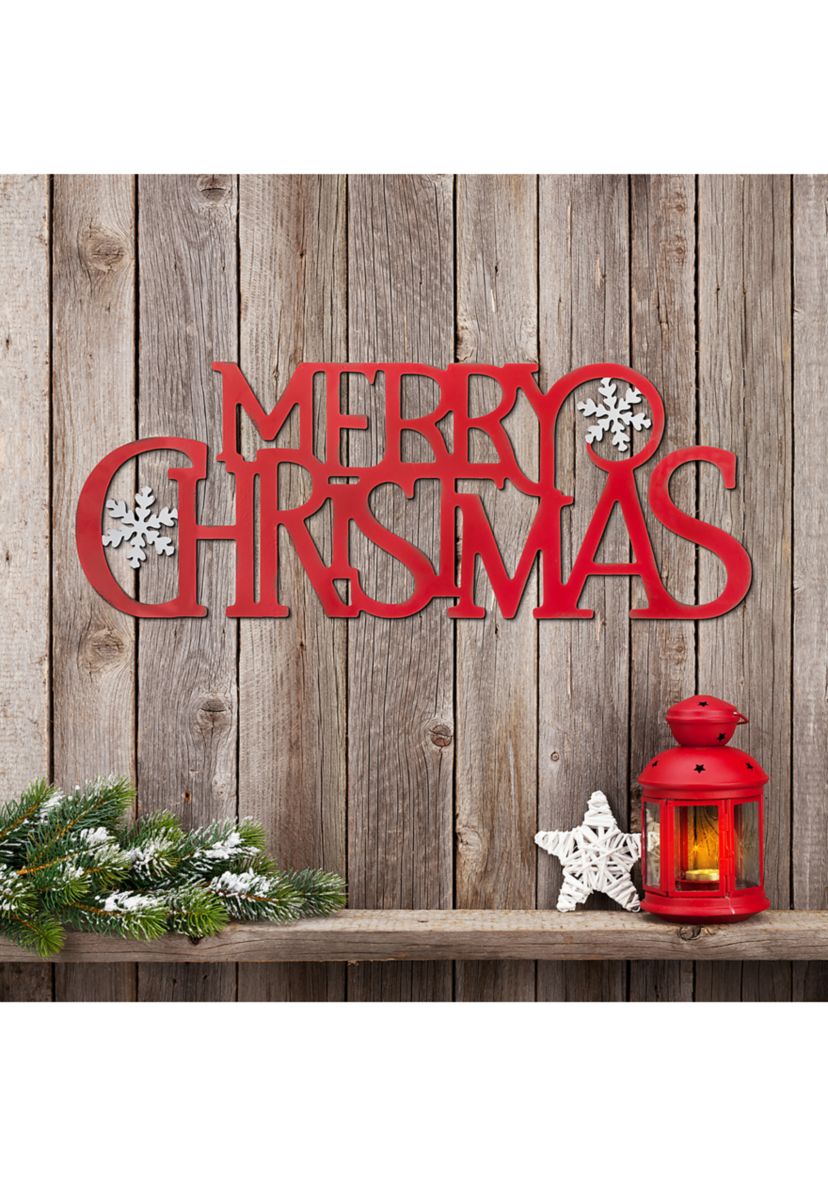 Metal MERRY Christmas Wall Decor