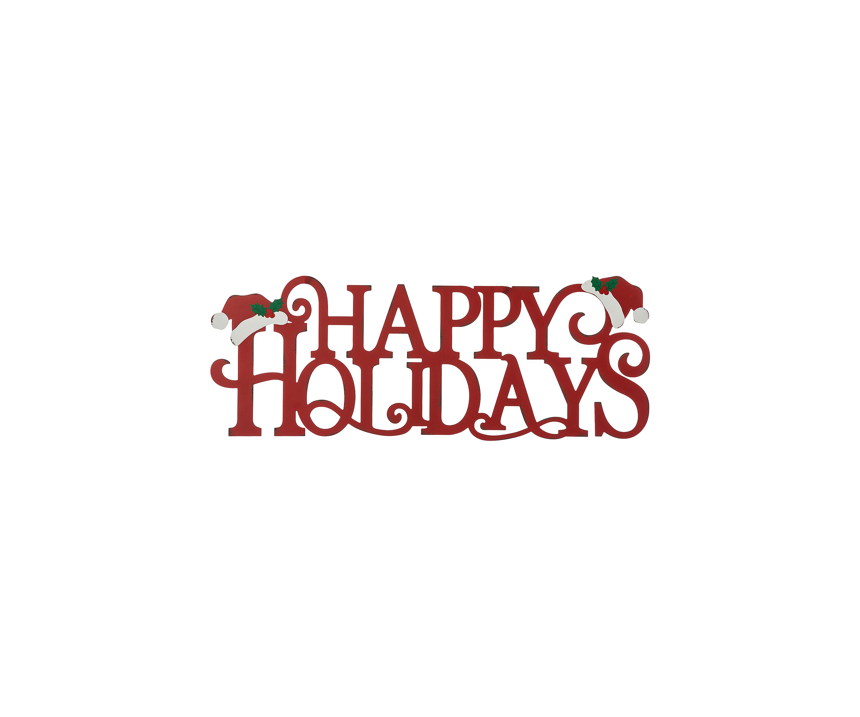 Metal "HAPPY HOLIDAYS" Christmas Wall Decor