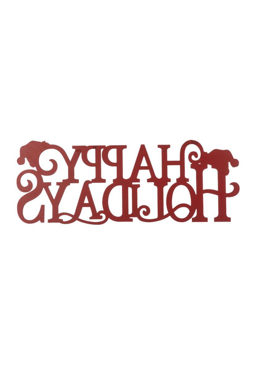 Metal "HAPPY HOLIDAYS" Christmas Wall Decor