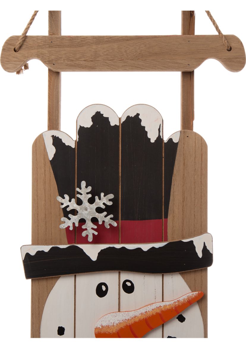 Wooden Christmas Snowman Porch Sign