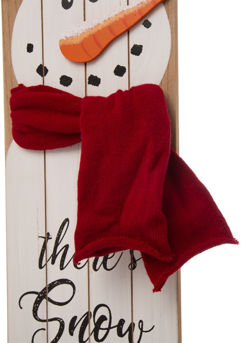Wooden Christmas Snowman Porch Sign