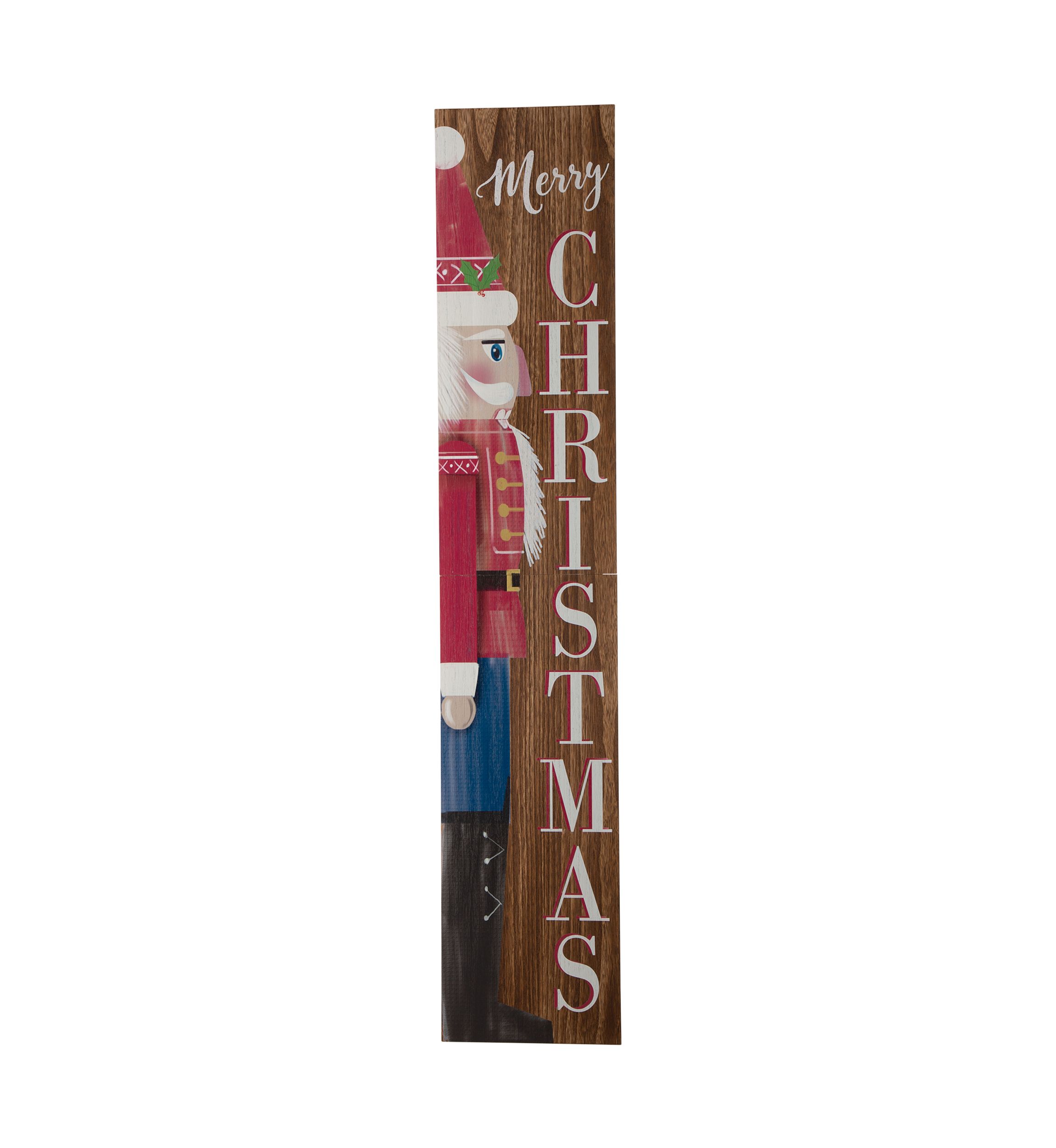 Wooden Christmas Nutcracker Porch Sign
