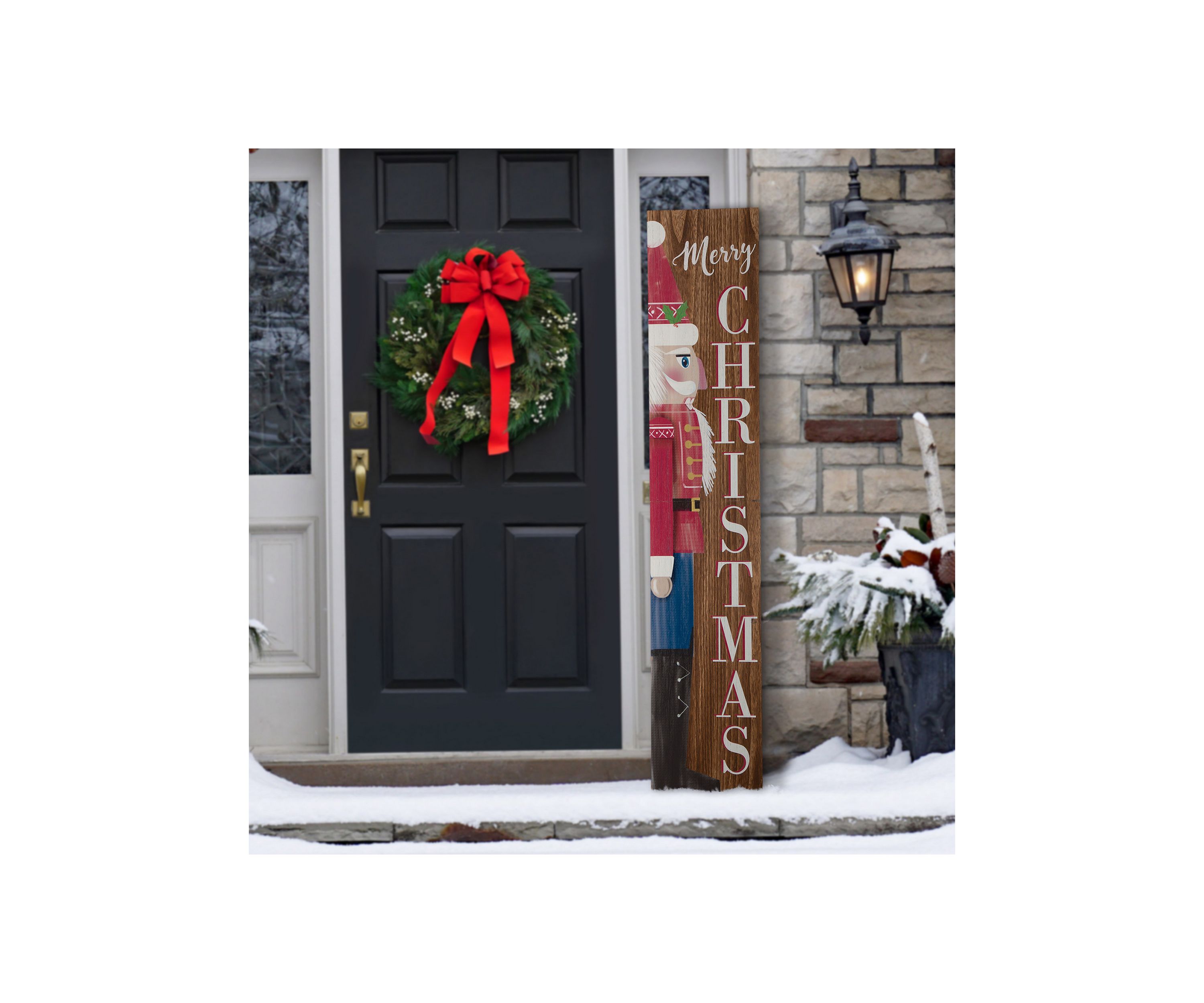 Wooden Christmas Nutcracker Porch Sign