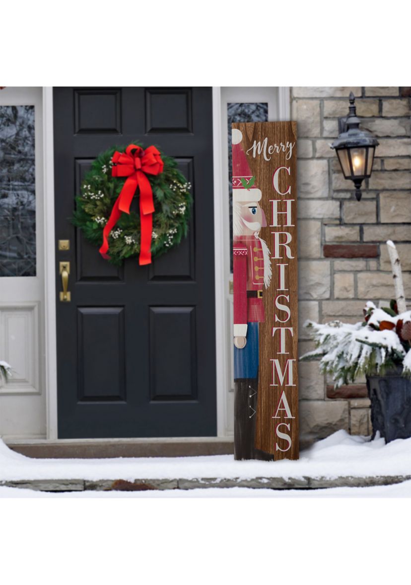Wooden Christmas Nutcracker Porch Sign