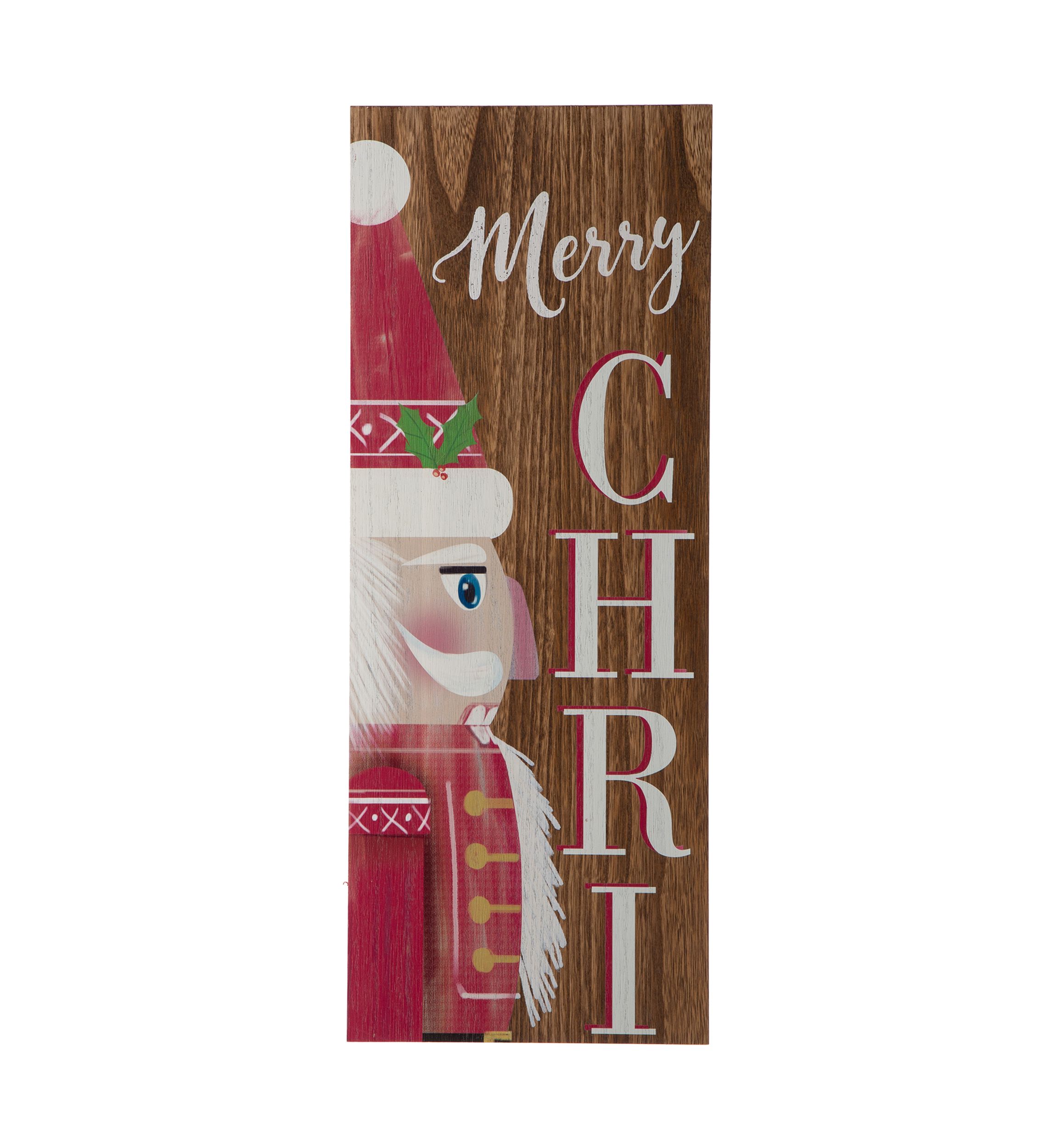 Wooden Christmas Nutcracker Porch Sign