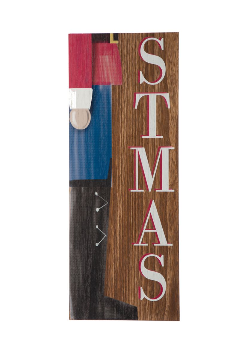 Wooden Christmas Nutcracker Porch Sign