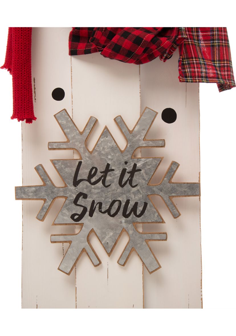 Wooden Snowman Family Porch Décor