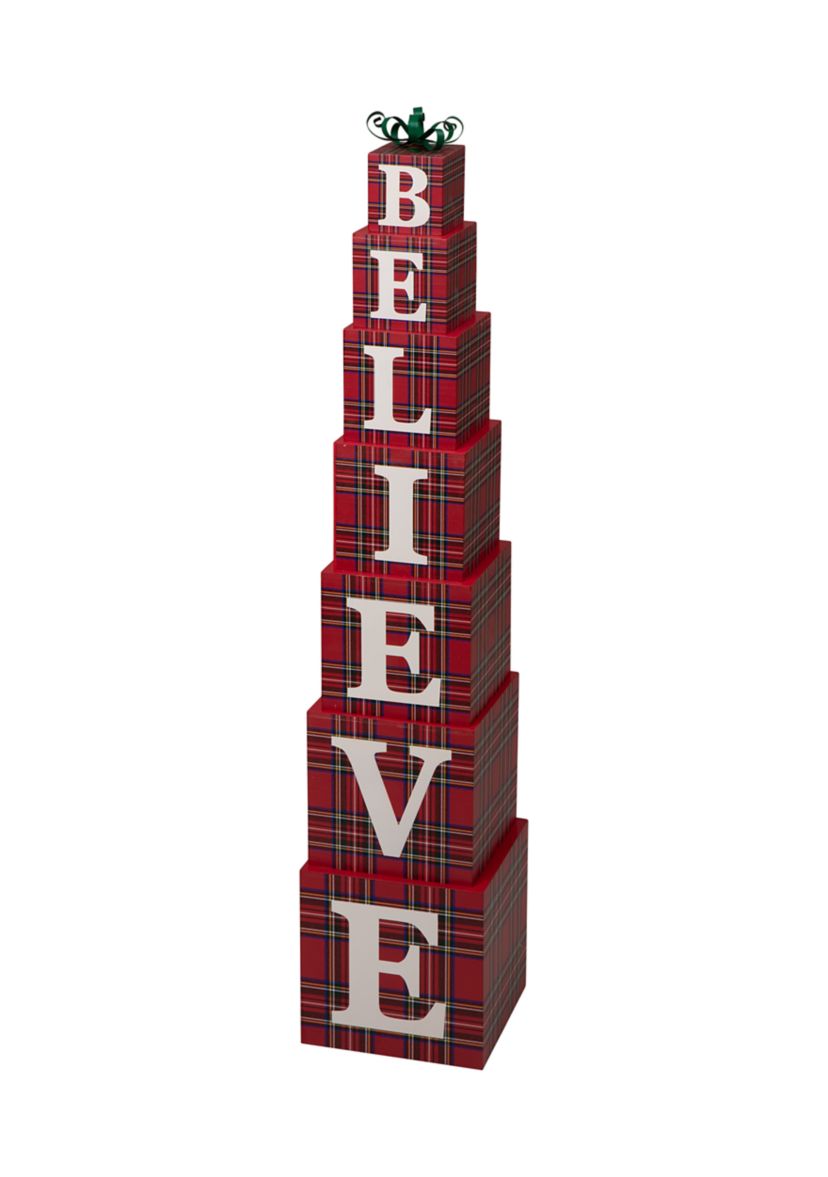 Wooden Believe Double-Edge Porch Décor