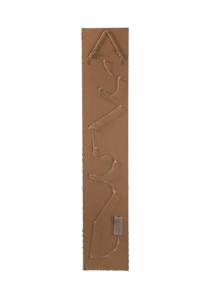 Lighted Wooden Black Christmas Porch Sign