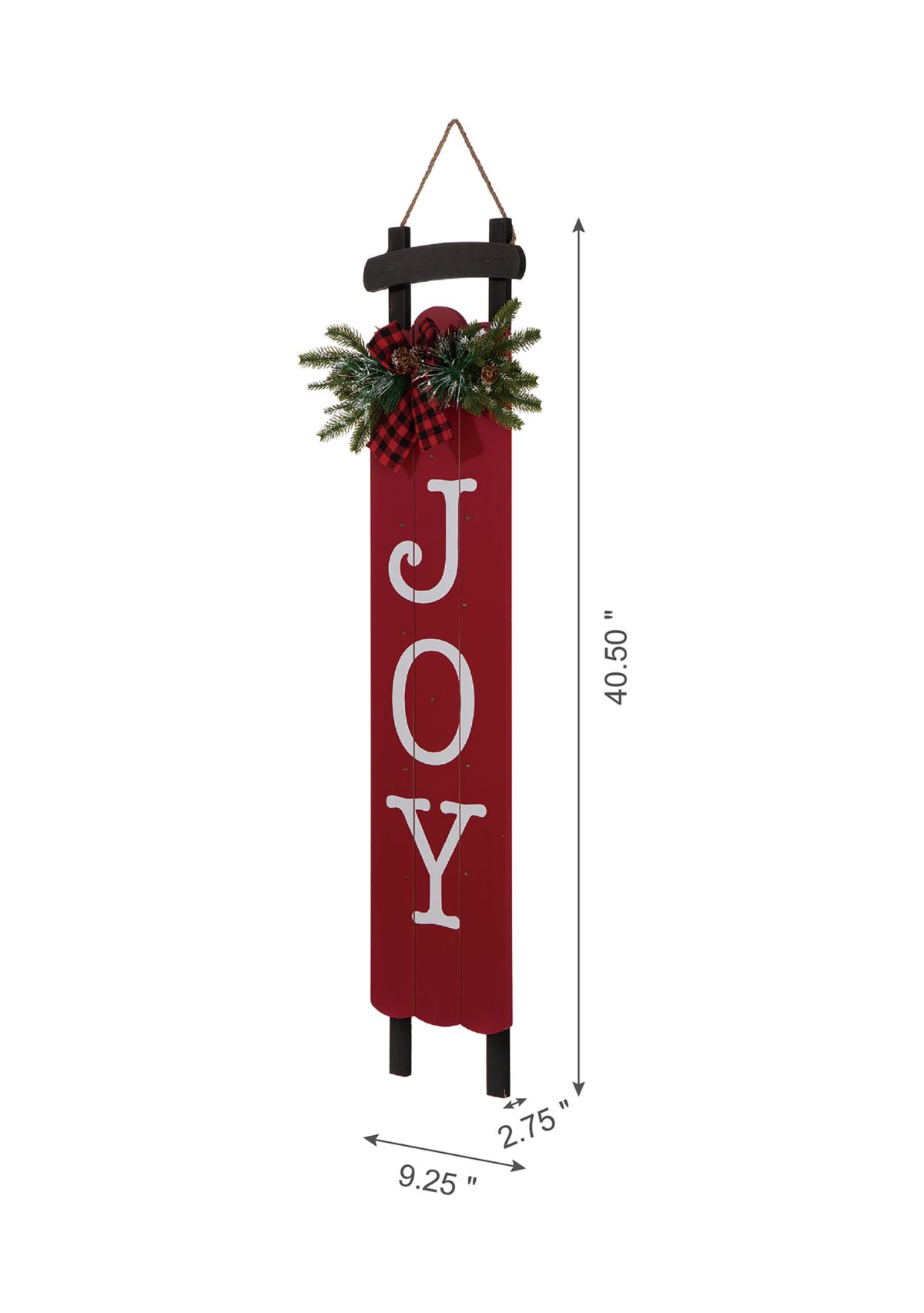 Lighted Wooden Sleigh Joy  Porch Sign