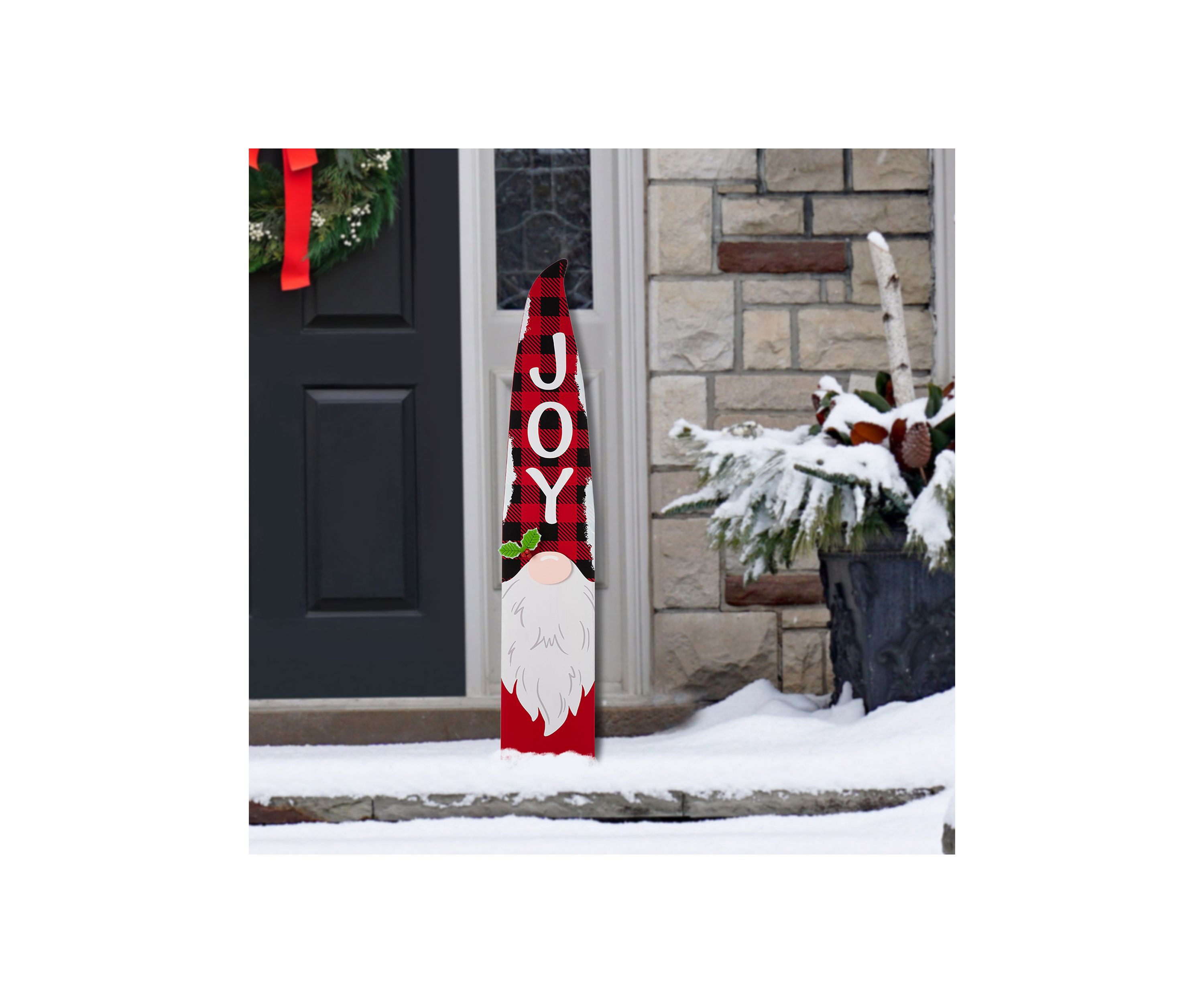 Wooden Christmas Gnome Porch Sign