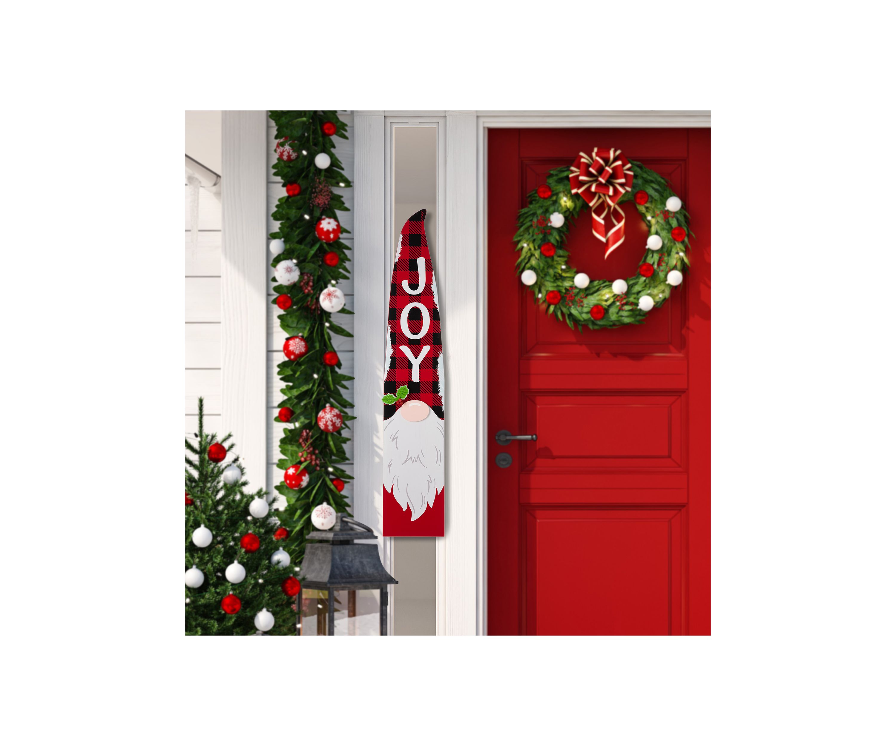 Wooden Christmas Gnome Porch Sign