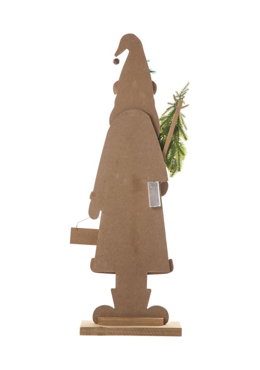 Lighted Wooden Santa Porch Decor
