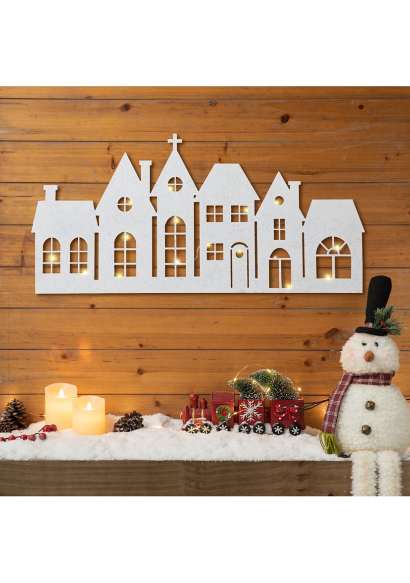 Wooden Santa Gifts Porch Decor