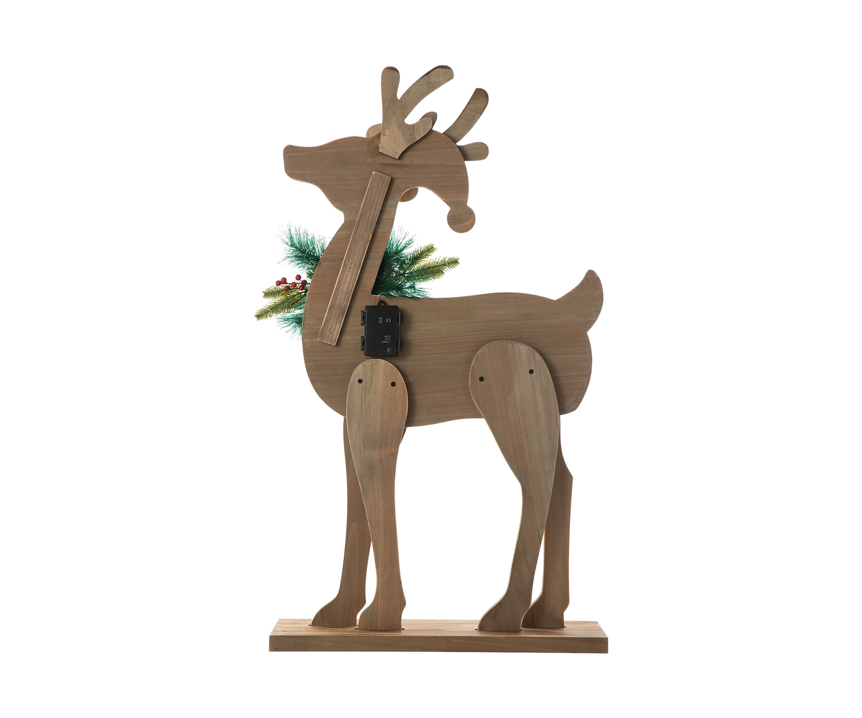Chunky Wood Reindeer Porch Decor