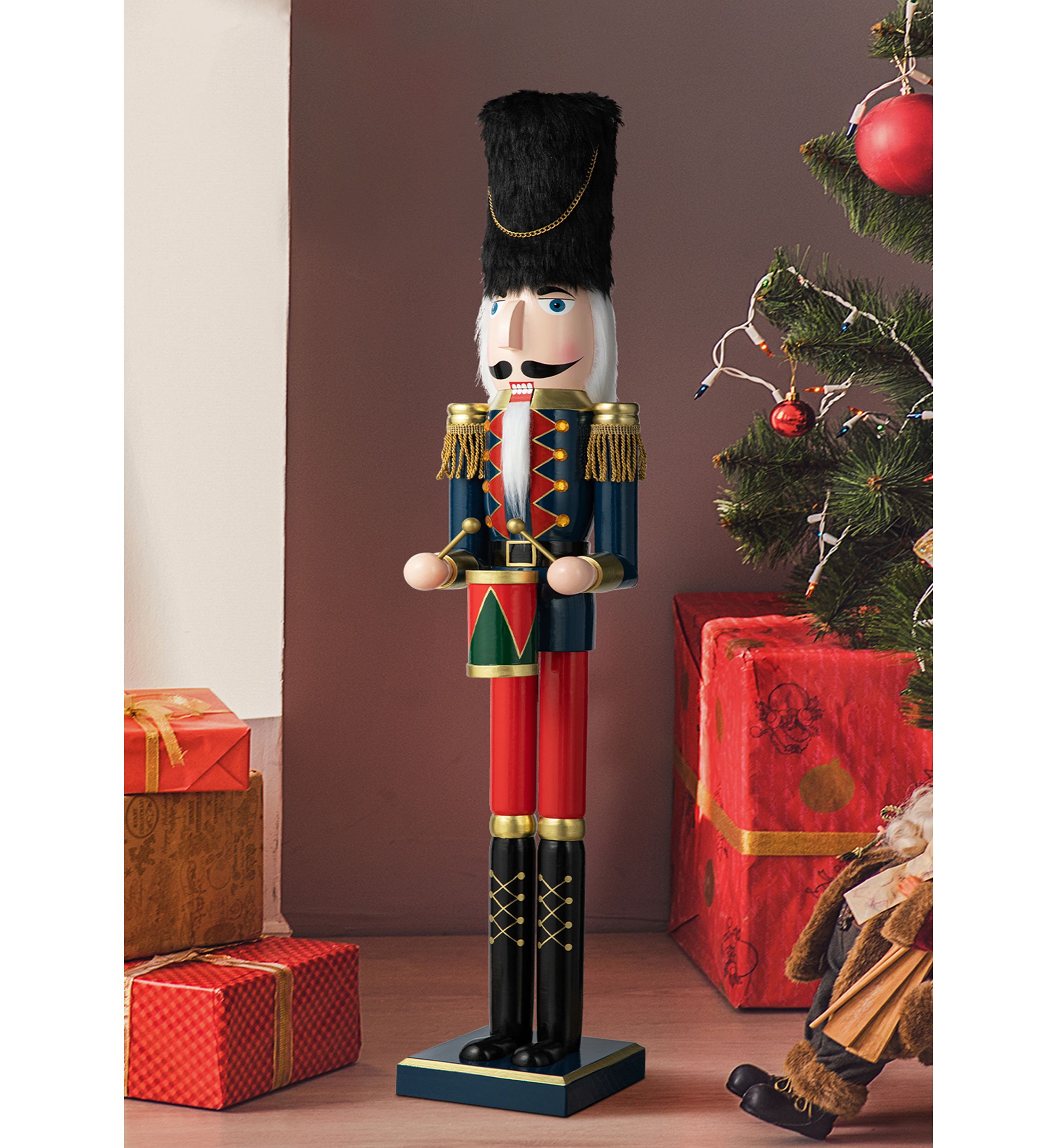 Wooden Christmas Drummer Nutcracker