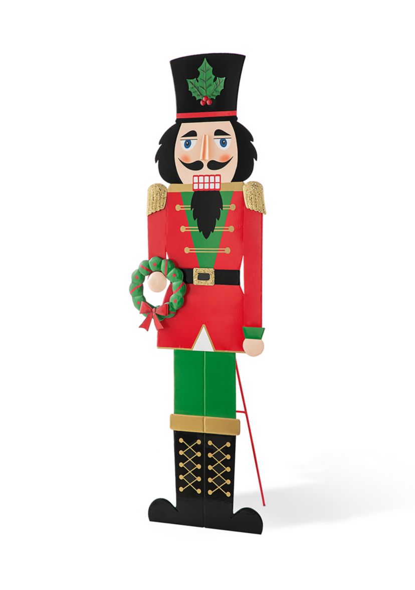 60-inchH Metal Nutcracker Porch Décor (KD)