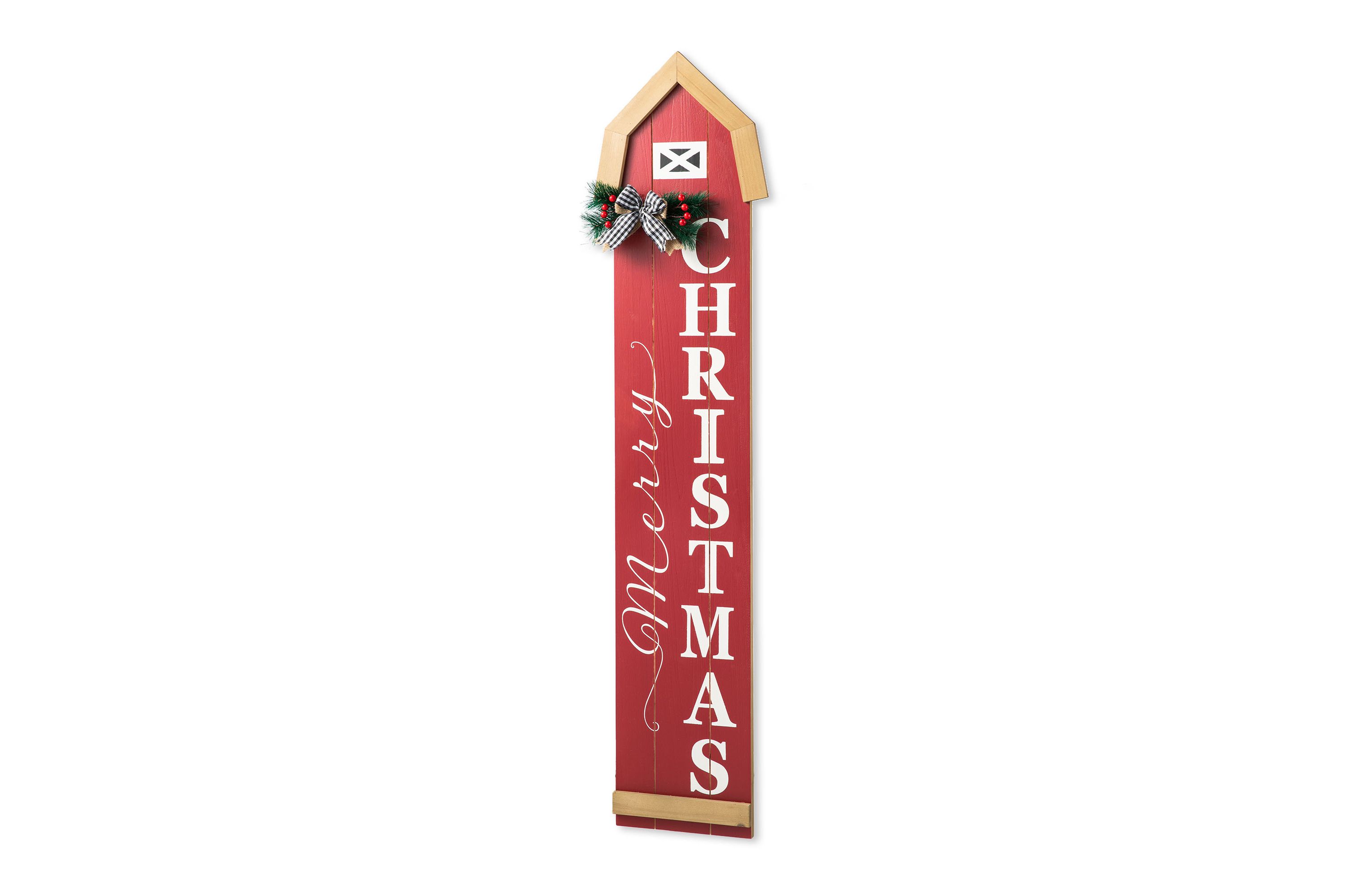 42"H Christmas Wooden"Merry Christmas" House Shape Porch Sigh