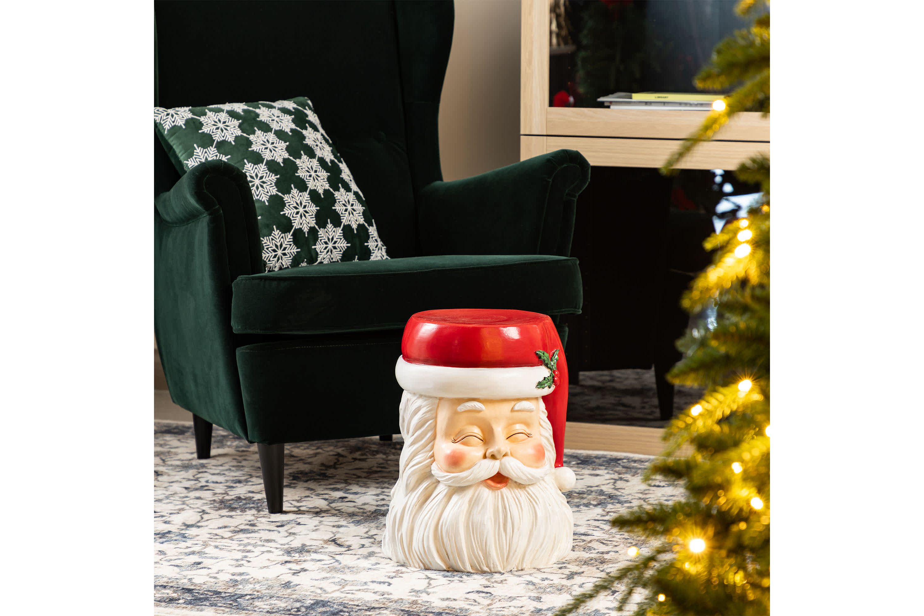 16"H Christmas MGO SantaStool or Accent Table