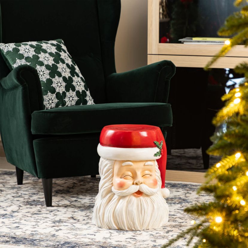 16"H Christmas MGO SantaStool or Accent Table