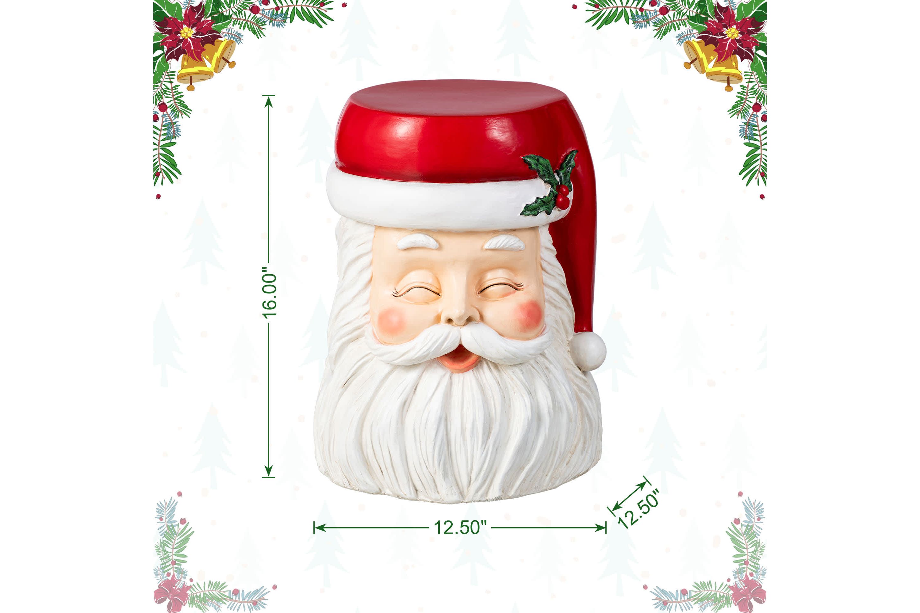 16"H Christmas MGO SantaStool or Accent Table