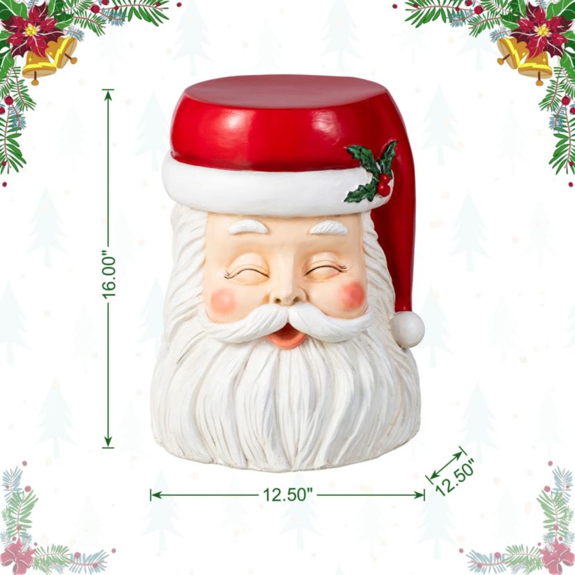16"H Christmas MGO SantaStool or Accent Table
