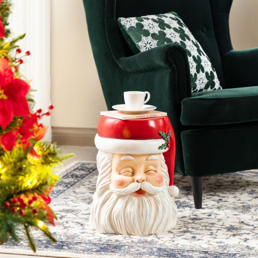 16"H Christmas MGO SantaStool or Accent Table