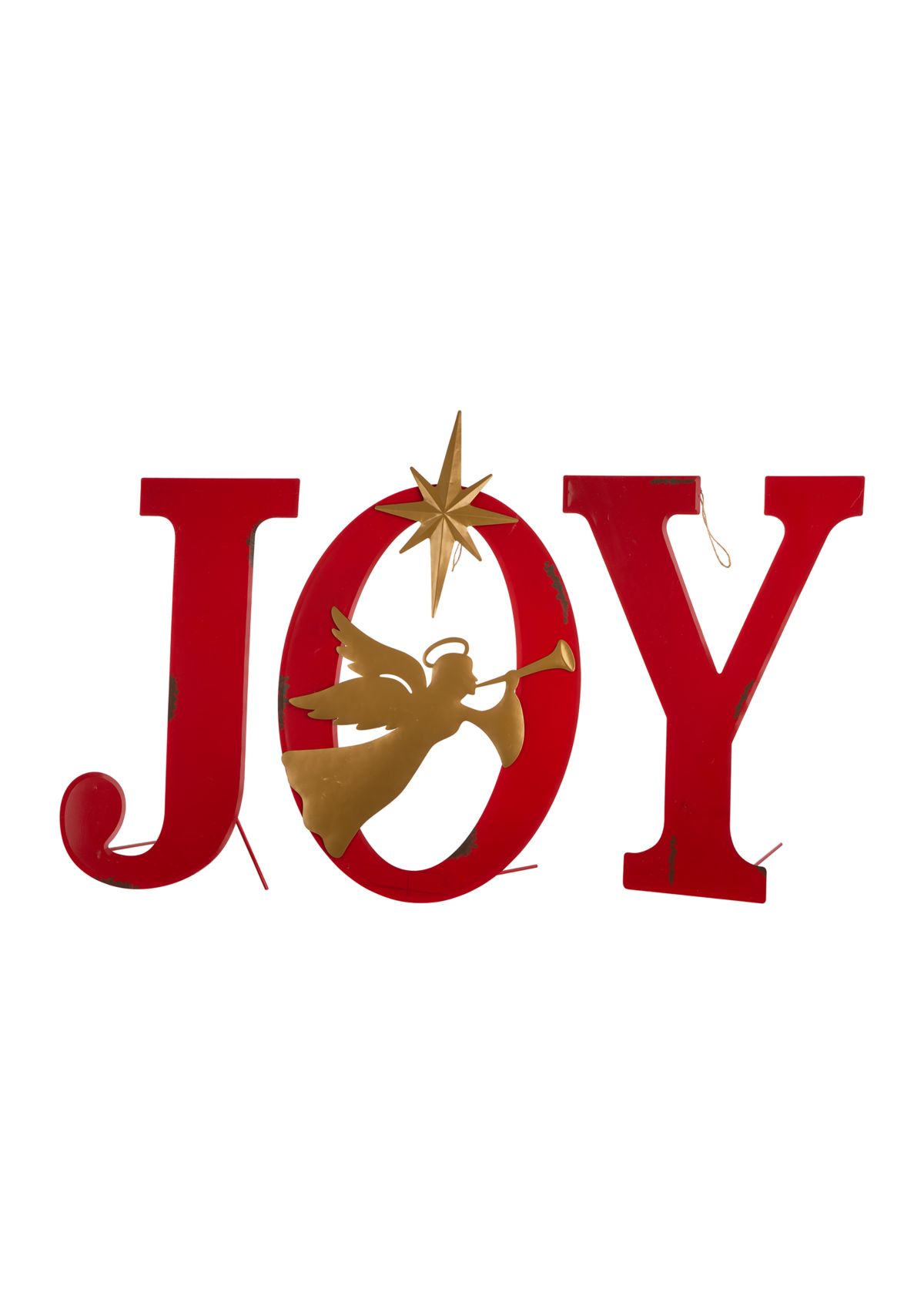 Metal JOY Angel Yard Stake or Standing Décor or Wall Décor