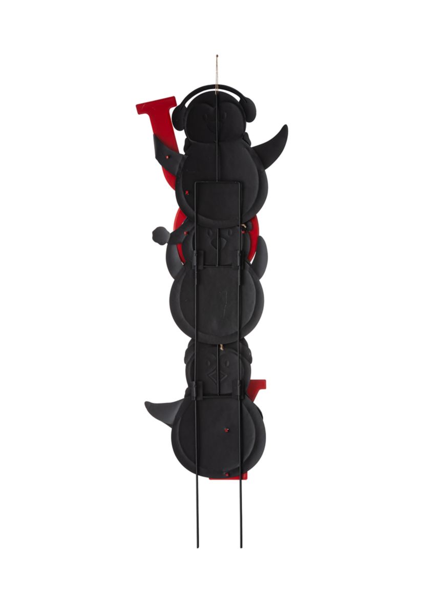 Metal JOY Penguin Yard Stake or Wall Décor
