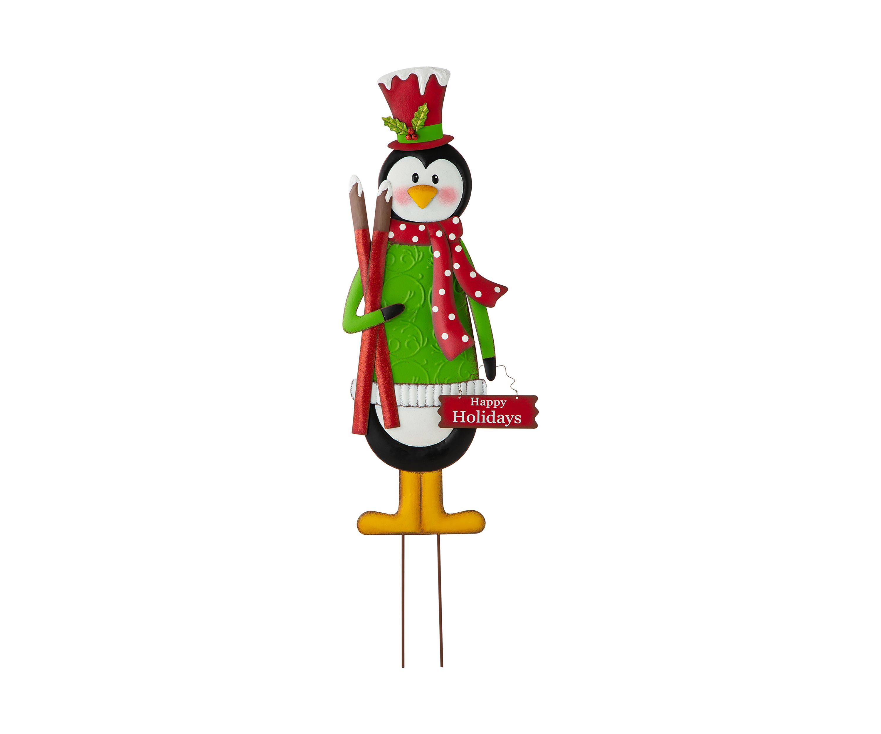 Metal Penguin Yardstake or Standing Décor or Wall Décor