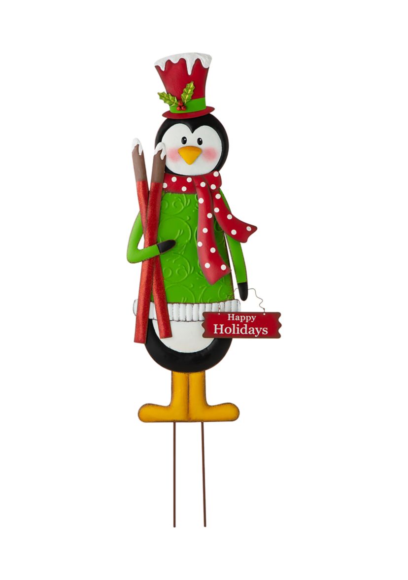 Metal Penguin Yardstake or Standing Décor or Wall Décor