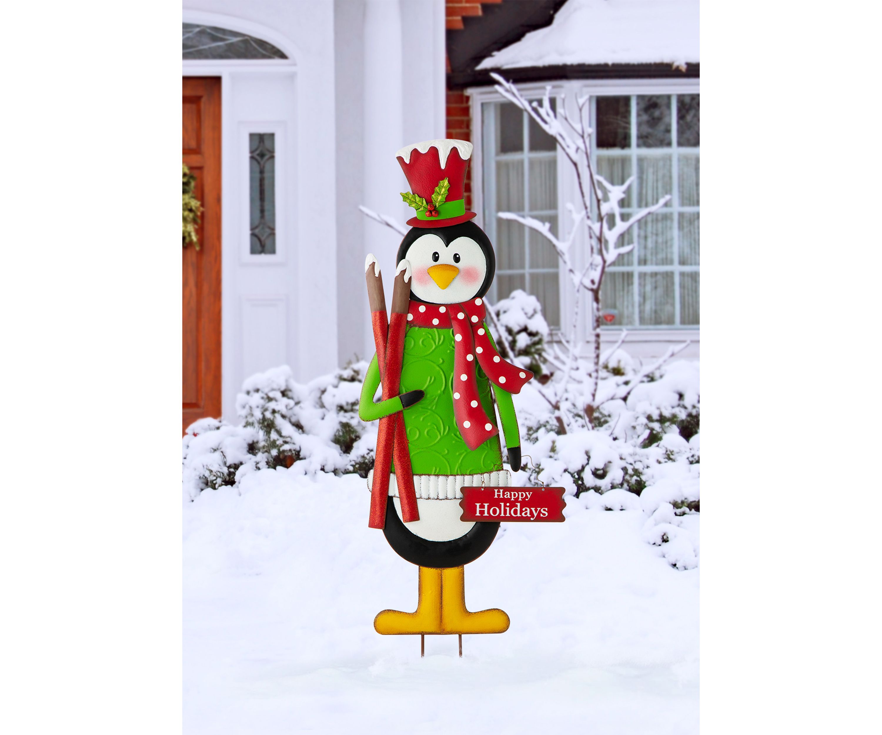 Metal Penguin Yardstake or Standing Décor or Wall Décor