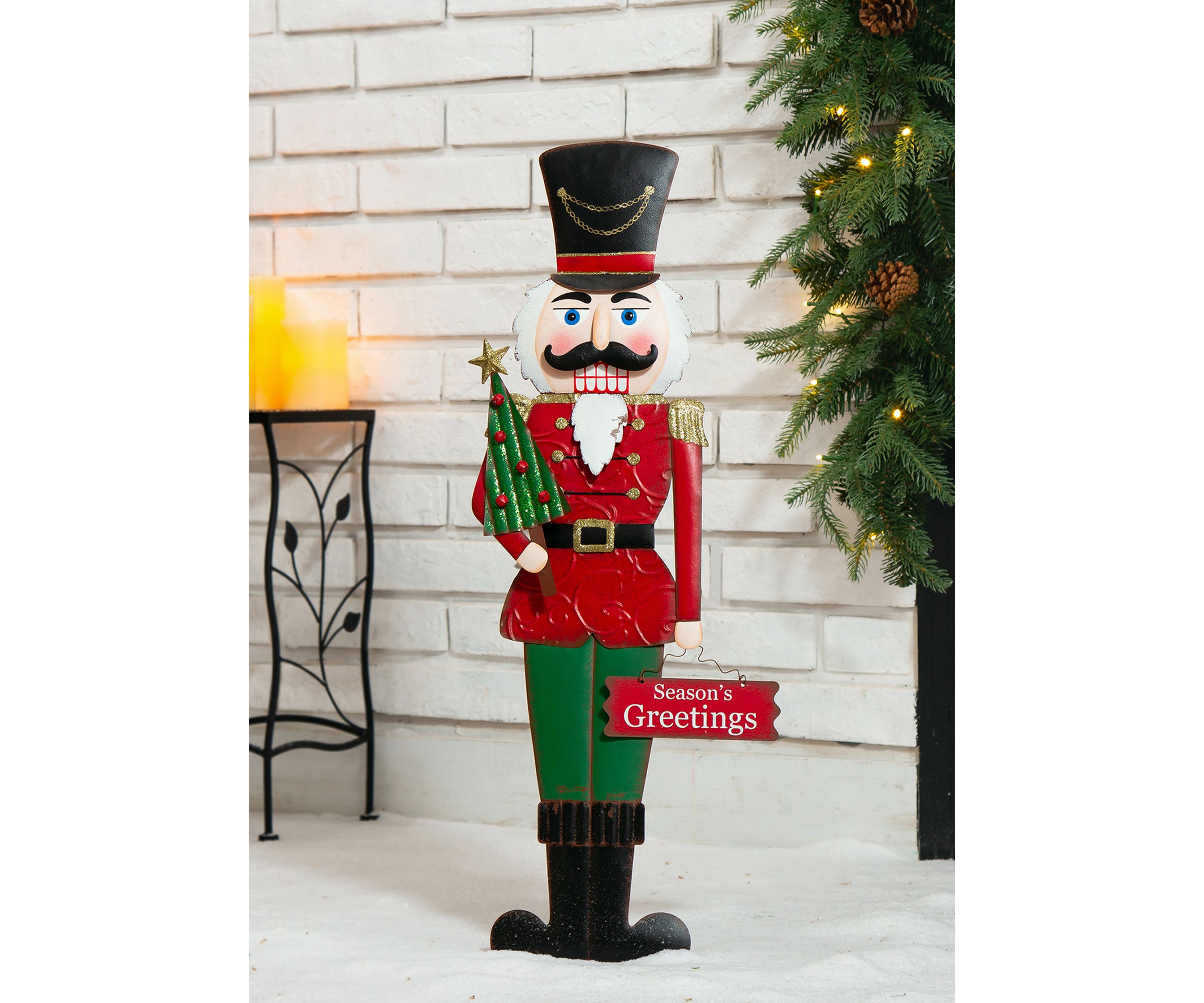 Metal Nutcracker Yardstake or Standing Décor or Wall Décor